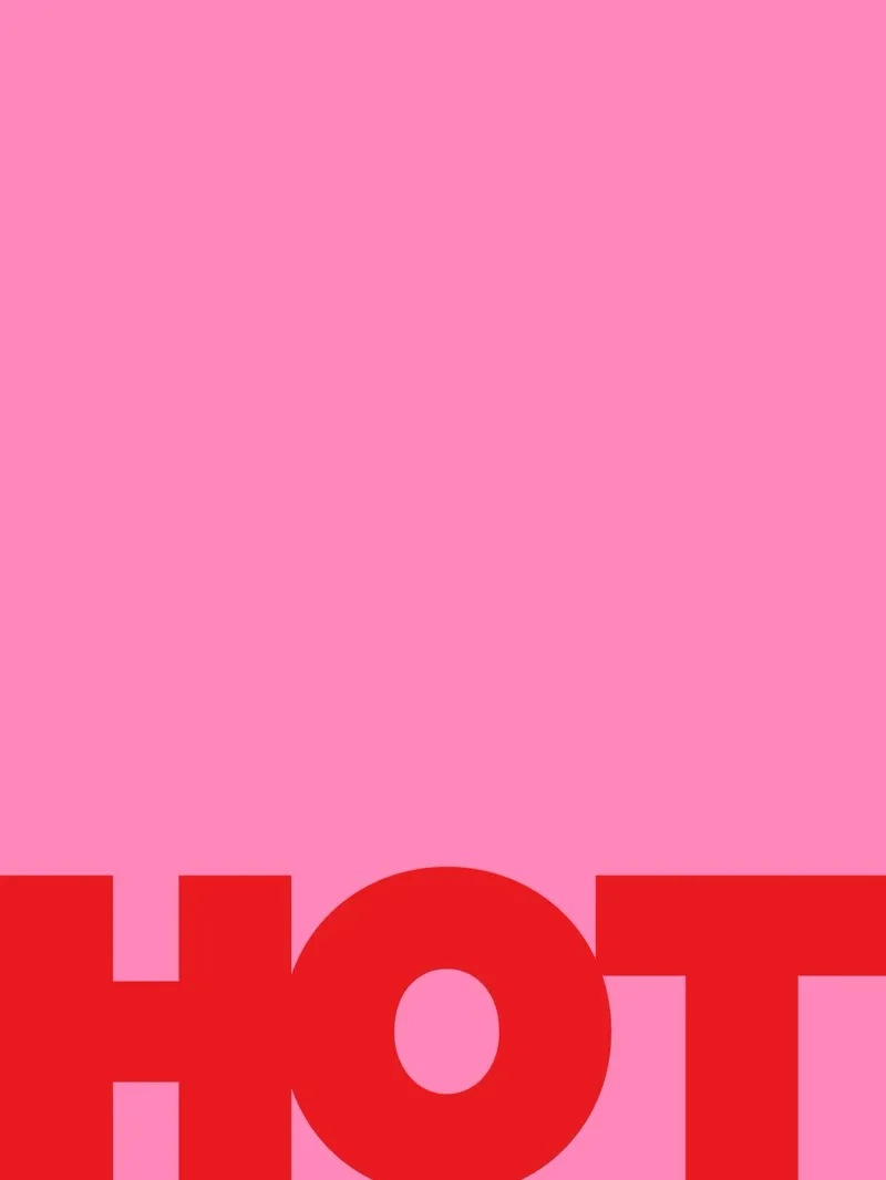 HOT | Typography | Red on Pink pellicola backlit da sabidussi