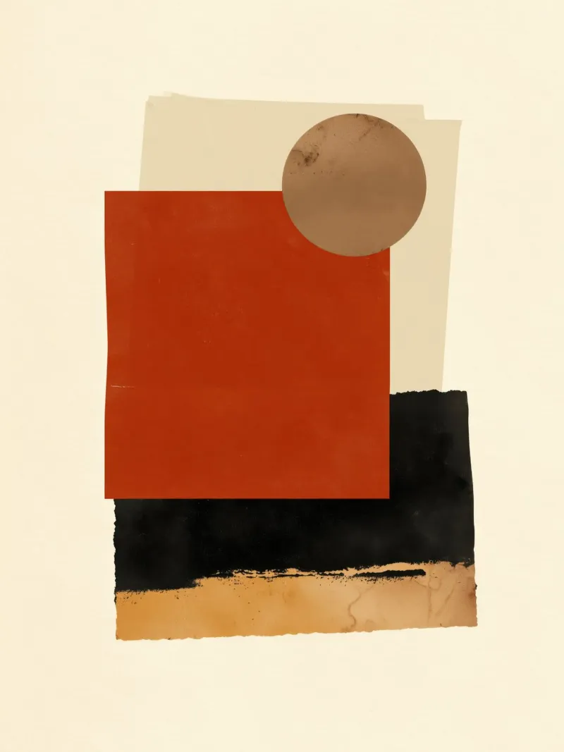 Layered Shapes – Geometric Abstract Wall Art pellicola backlit da Aralyn