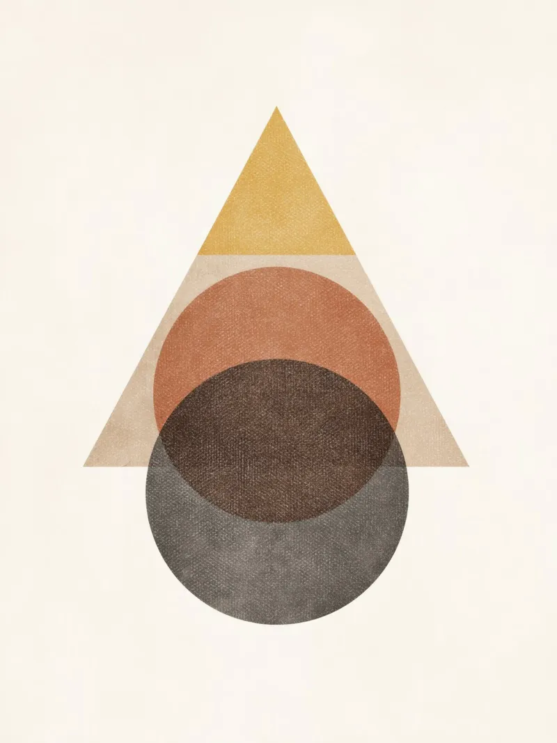 Geometría por capas - Círculos y triángulos mínimos metacrilato de Aralyn
