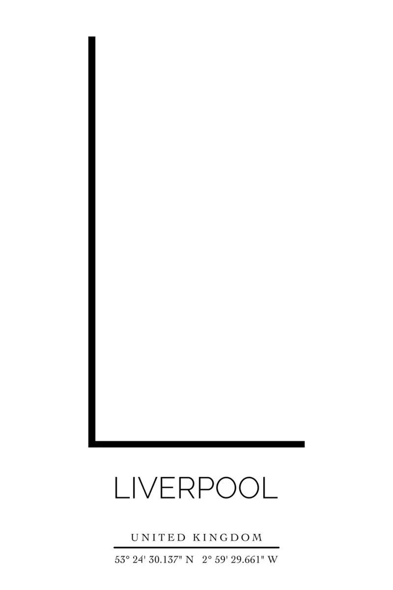 LIVERPOOL - white acrylic glass by CityLights