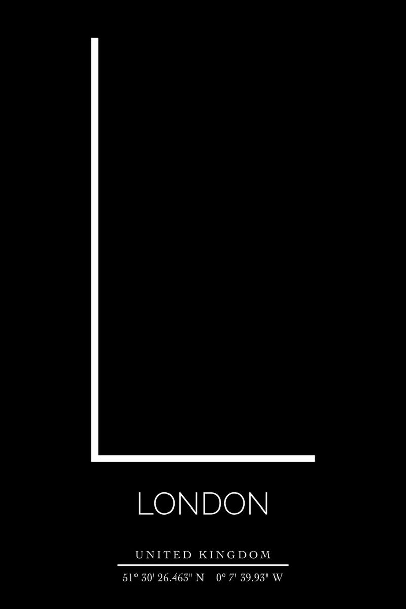 LONDON - black Poster von CityLights