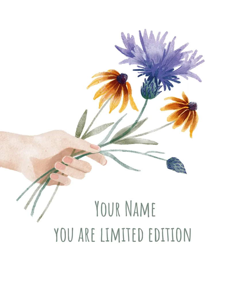Bouquet personalizzabile "You are limited Edition pellicola backlit da ms.Hey! textildesign