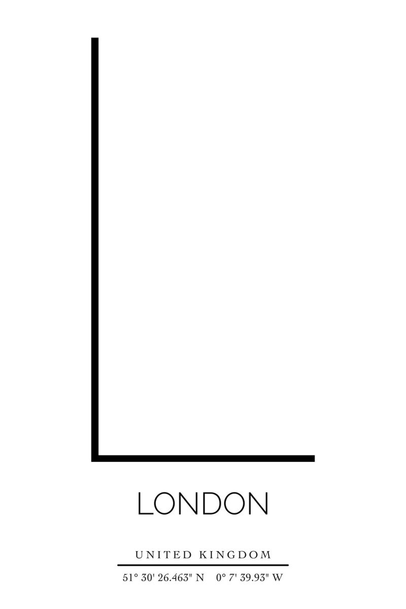 LONDON - white Poster von CityLights
