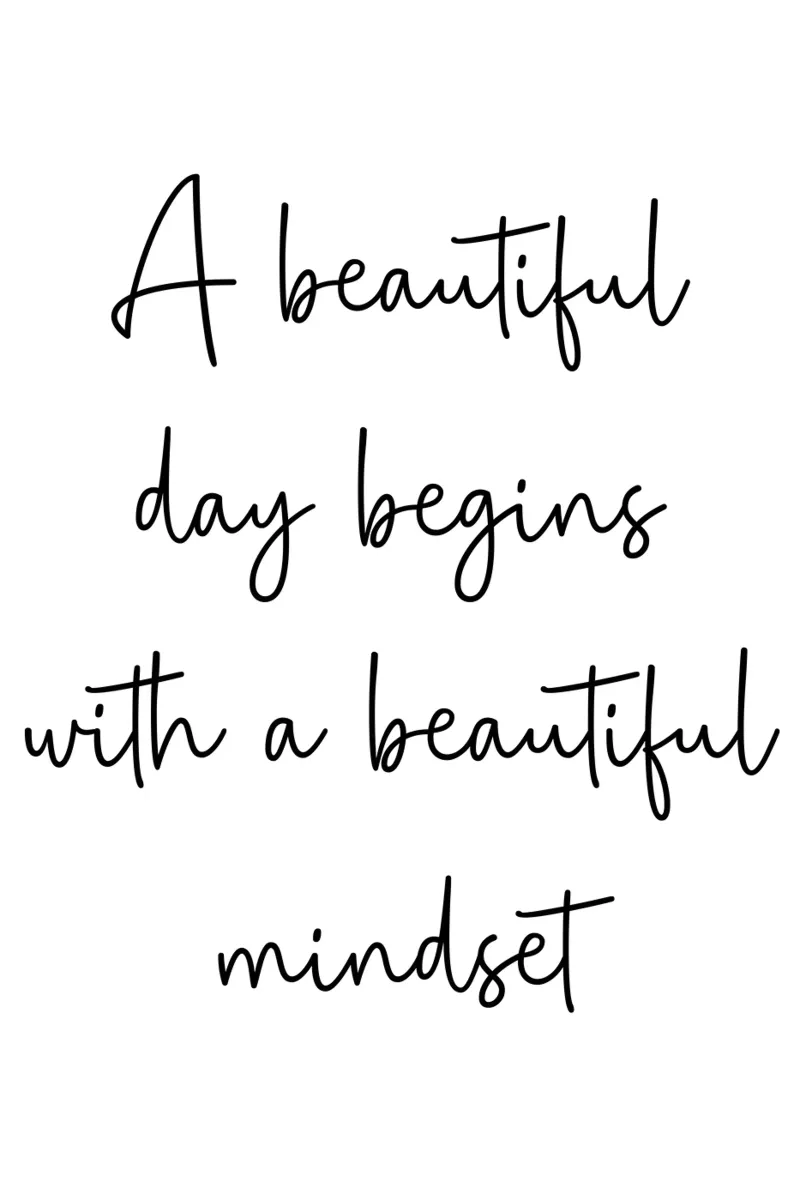 A Beautiful Day Begins With A Beautiful Mindset canvas by Shark Printables