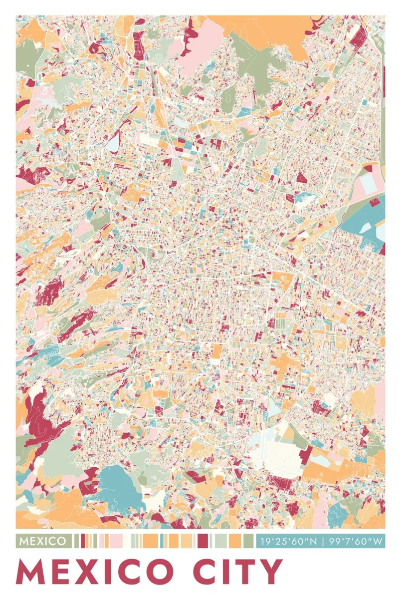 Città Città del Messico carta hahnemühle da CityMapPoster