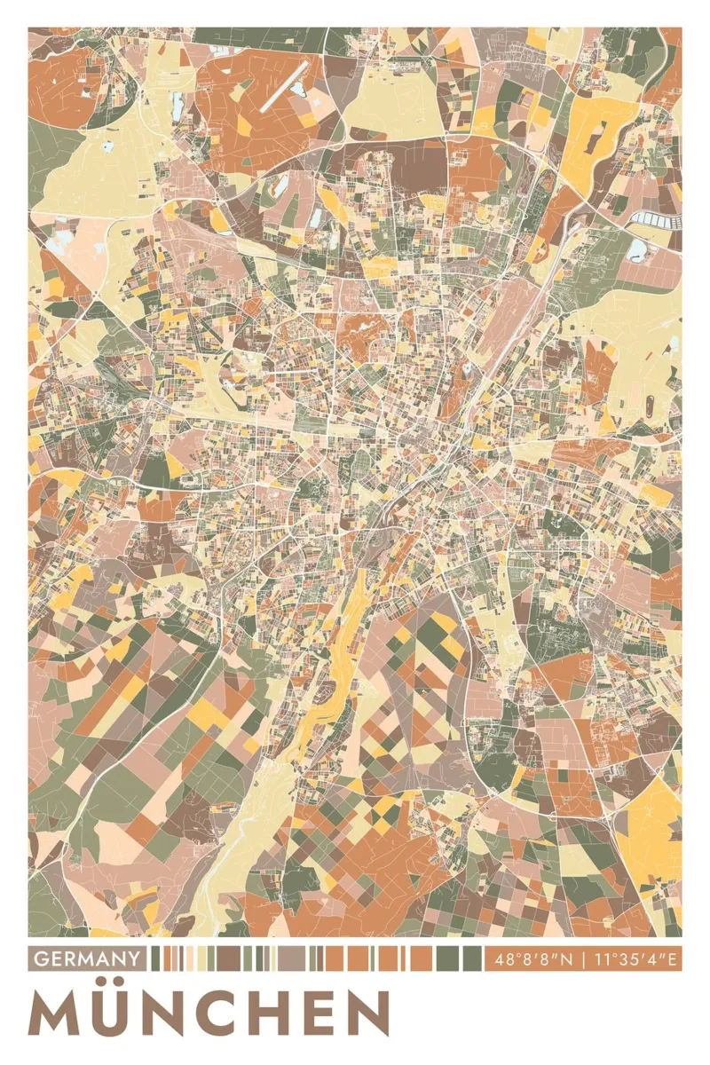 Monaco di Baviera plexiglass da CityMapPoster