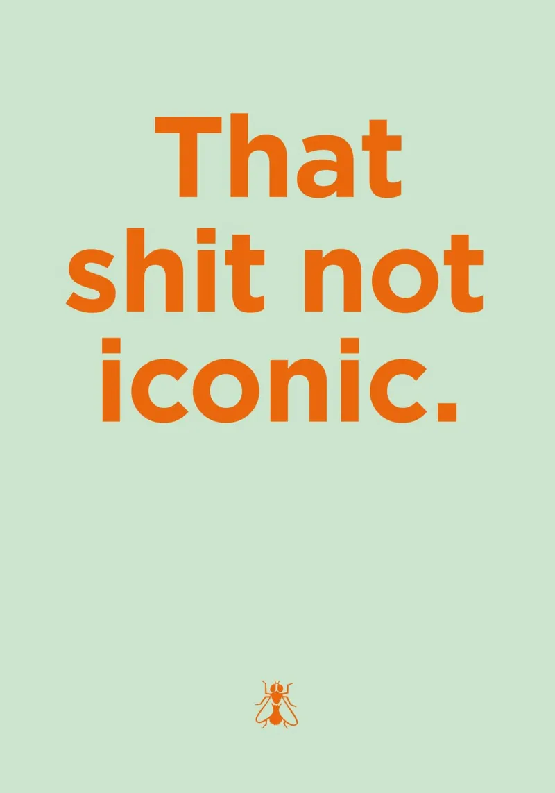 That shit not iconic. 02 plexiglass da Art Fart