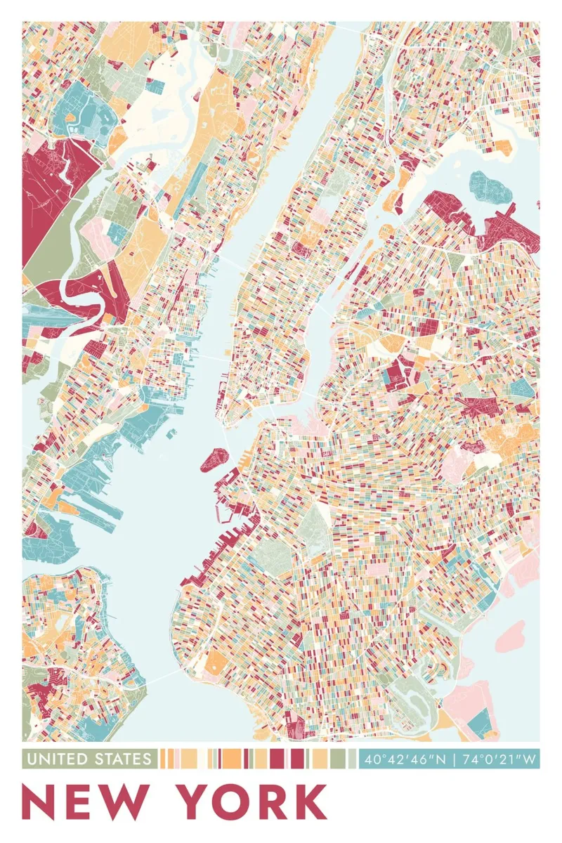 Città di New York carta hahnemühle da CityMapPoster