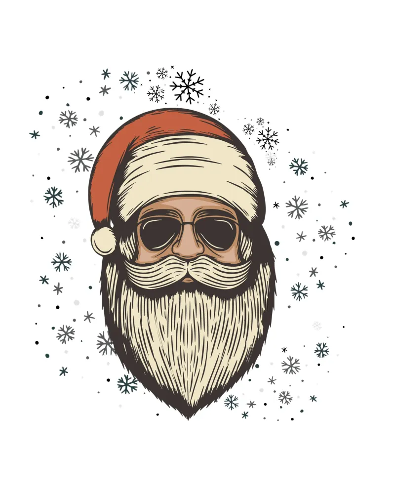 Babbo Natale con occhiali da sole pellicola backlit da ArtDesign by KBK