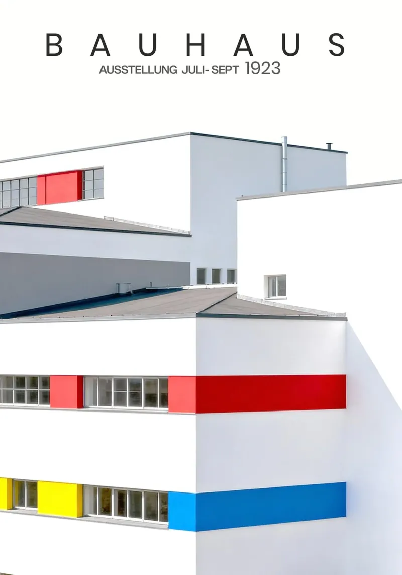 Bauhaus Building Modernist Architecture plexiglass da Attaboy Dsgn