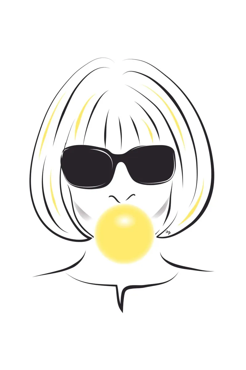 Gomma da masticare Anna Wintour poster con telaio in plastica da Martina