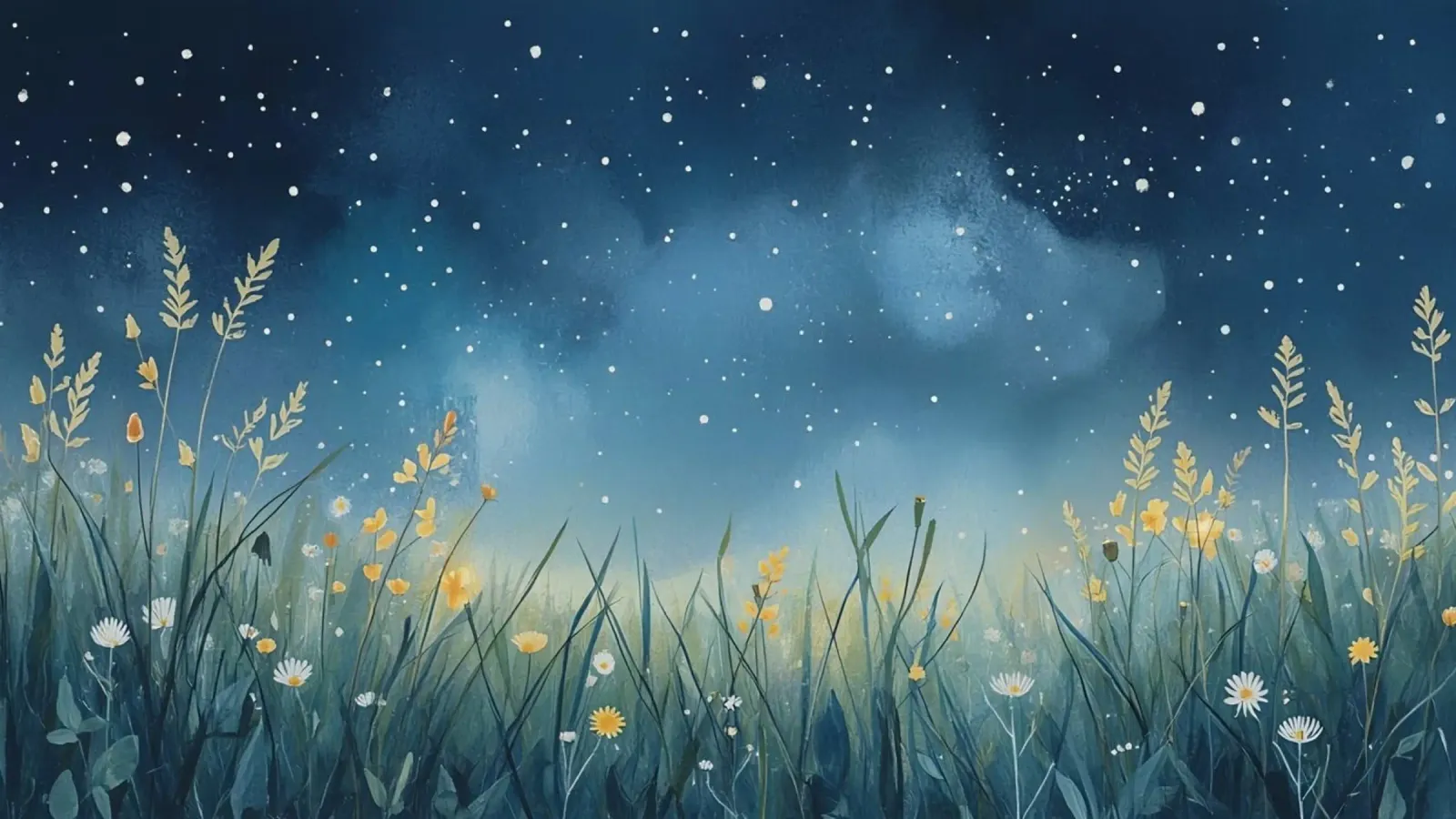 Cielo notturno con fiori selvatici pellicola backlit da DesignDoodle