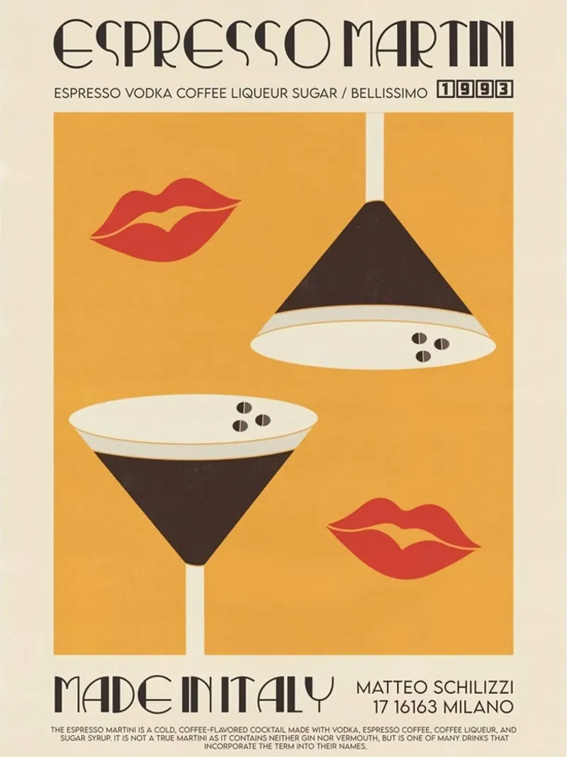 Bere caffè caldo alluminio dibond da Cocktail Drink
