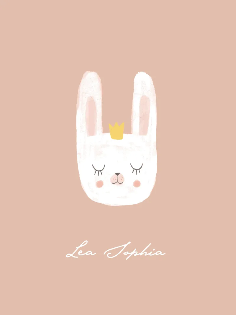 Little rabbit poster with wooden frame by mymia