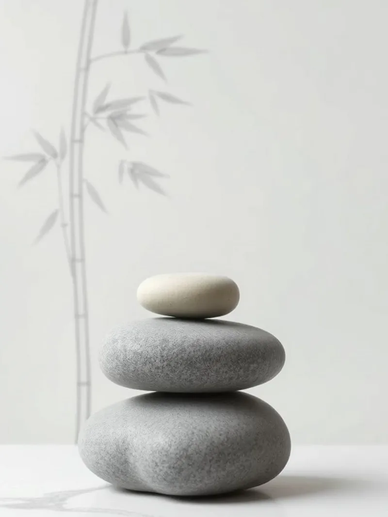 Serenità Zen: Una composizione minimalista alluminio dibond da Artistic-shop