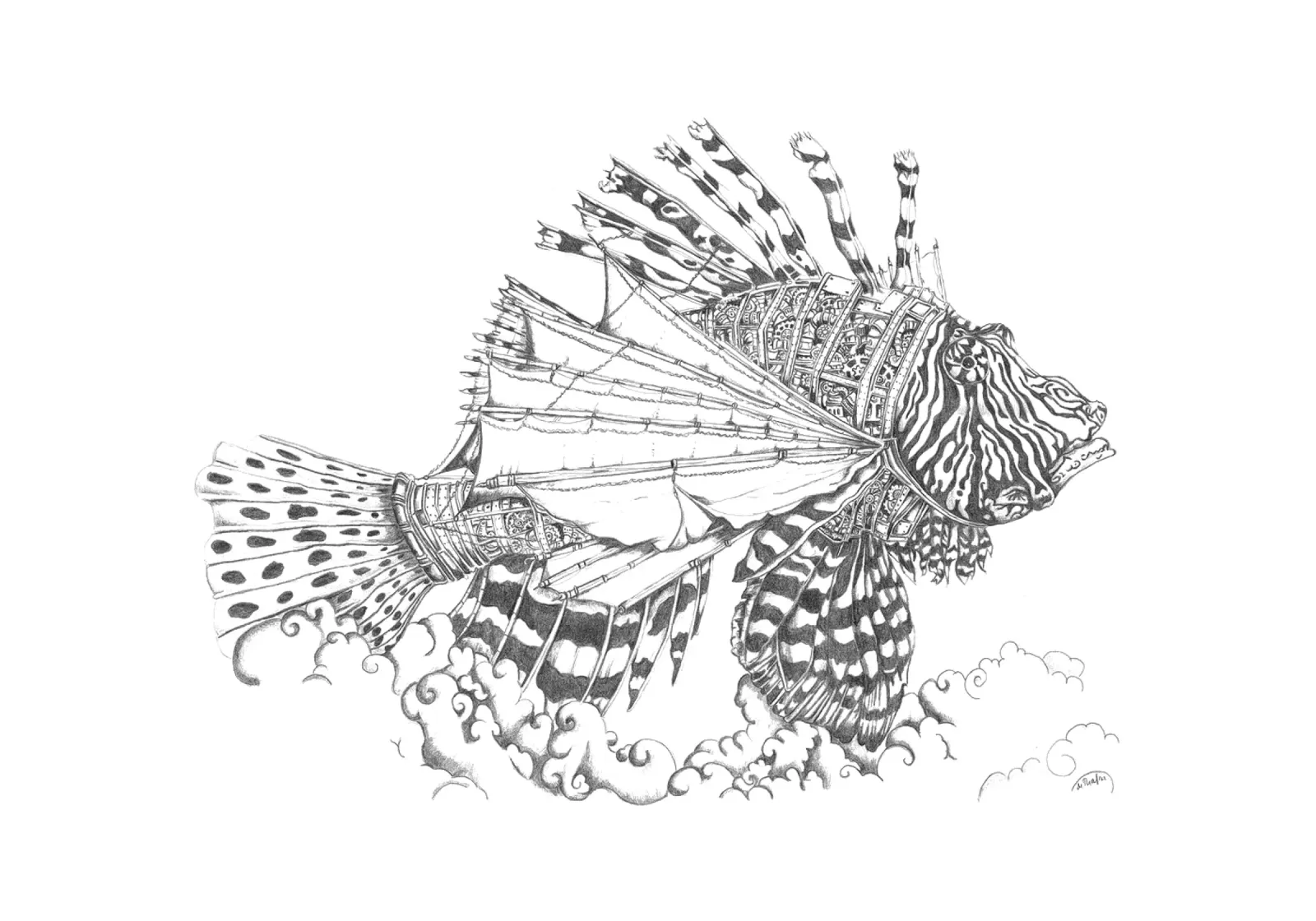 Aeronauticfish acrylic glass by picazzy