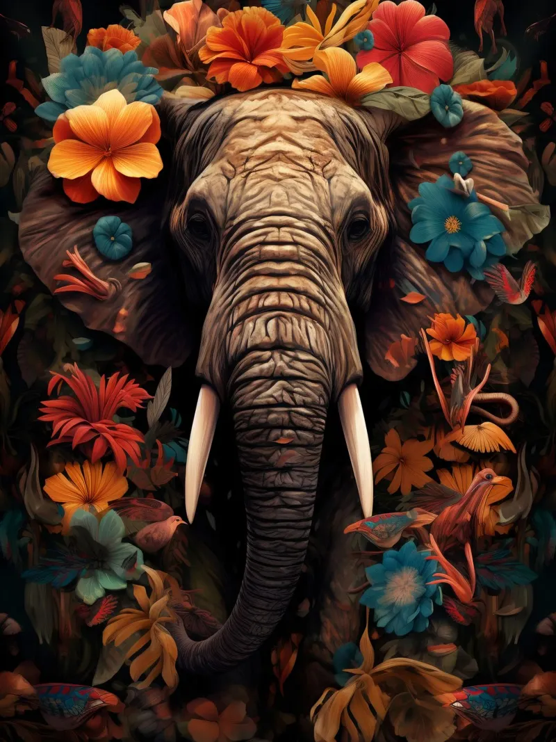 Fiori di elefante pellicola backlit da Mateo