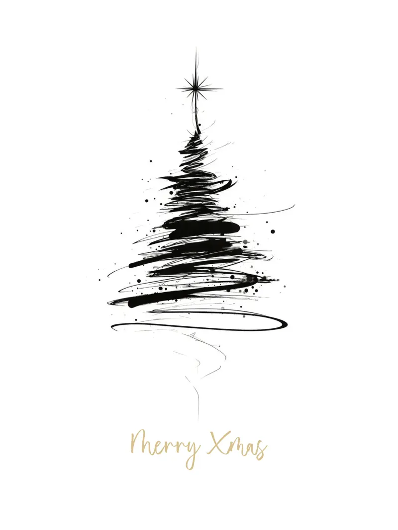Albero di Natale disegnato a mano pellicola backlit da Imaginative