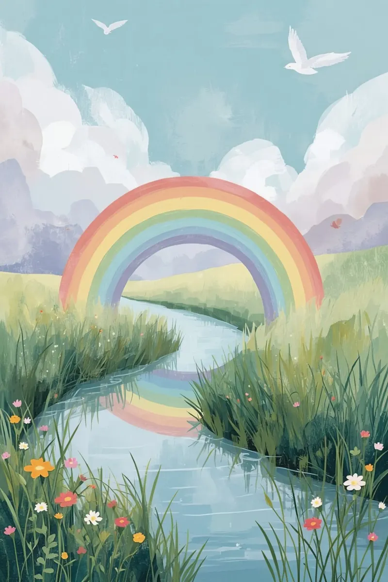 Arcobaleno sul ruscello pellicola backlit da DesignDoodle