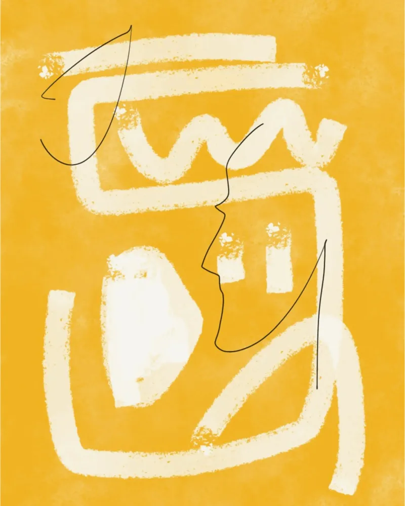 Abstrait jaune peint 05 hahnemühle de Little Dean