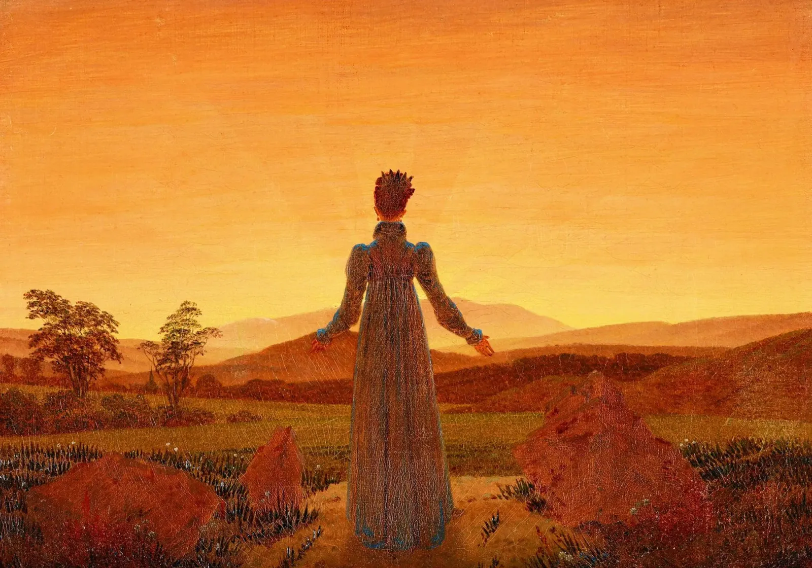 Caspar David Friedrich’s Woman in Front of the Setting Sun canvas by Venus Art