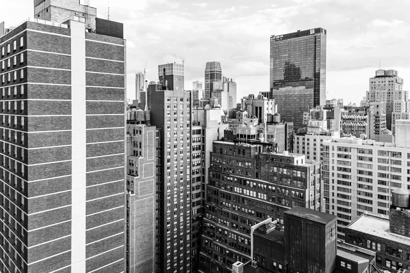 Edificio Skyline B&N pellicola backlit da Carinaprint