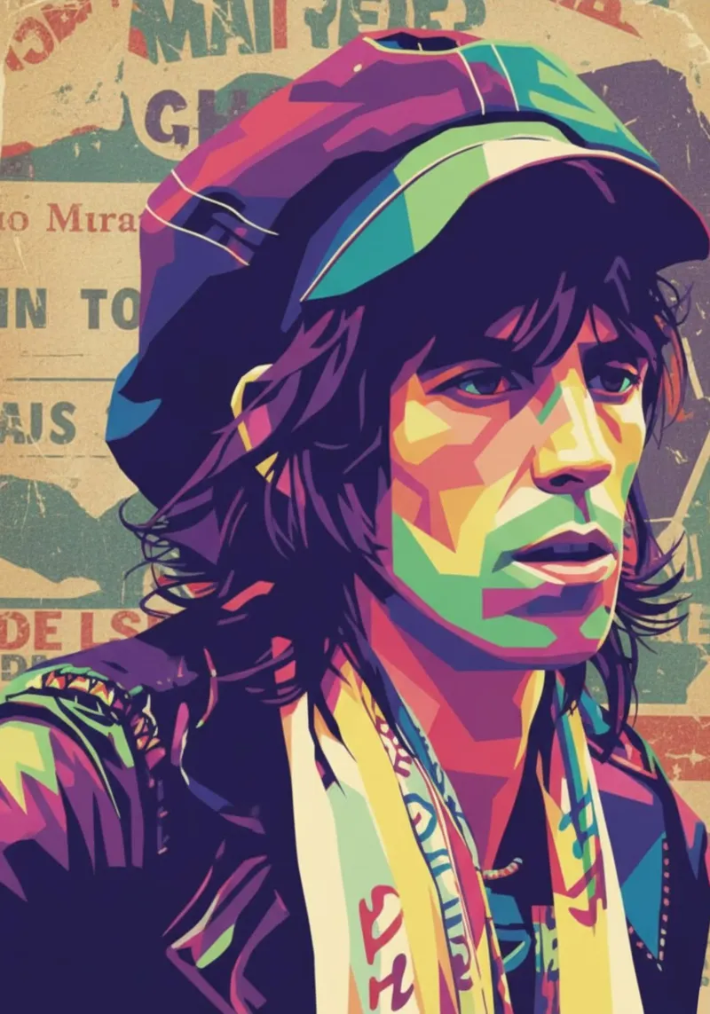 Keith Richards pop art vintage pellicola backlit da Hantamrata