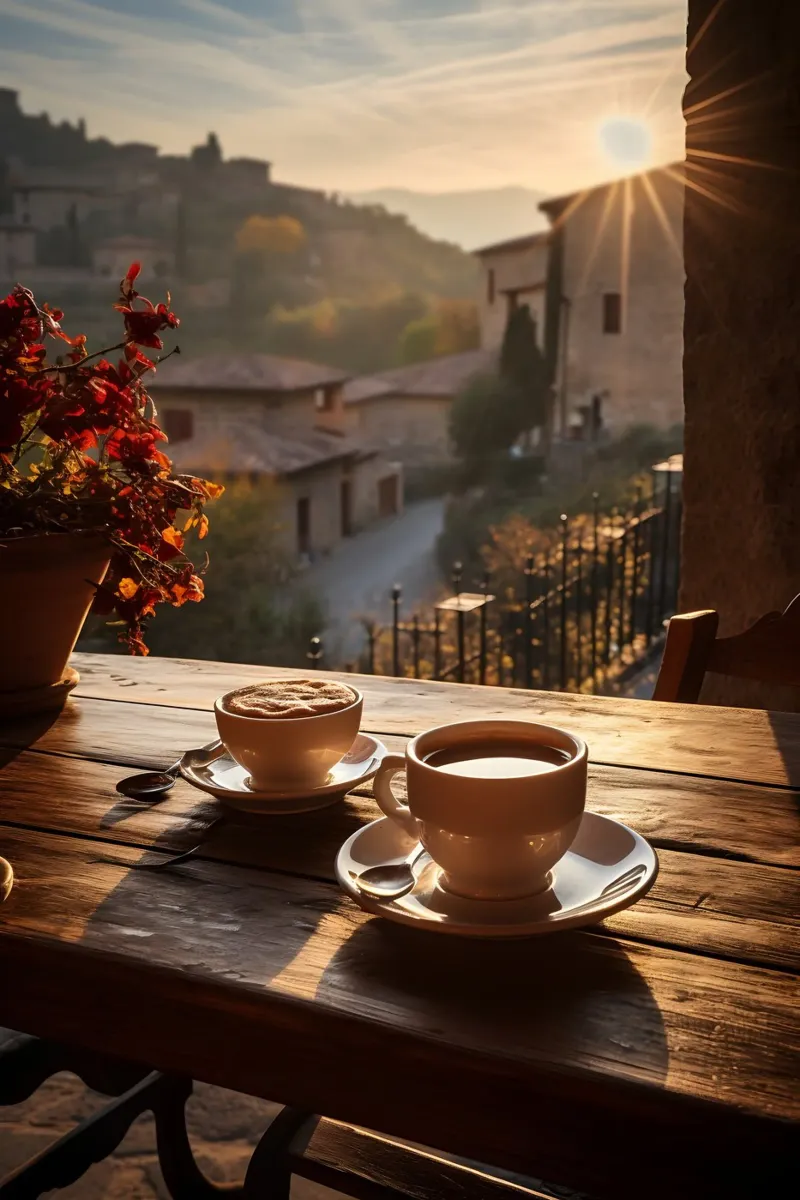 Coffee by the window canvas with Floater frame by M-Ulrich-Digital Art