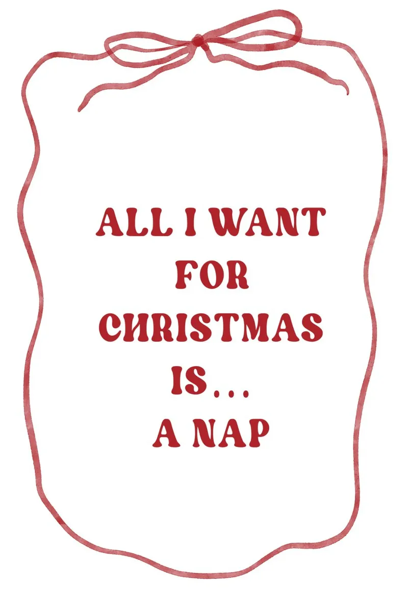 All I Want For Christmas...Is A Nap alluminio dibond da treechild