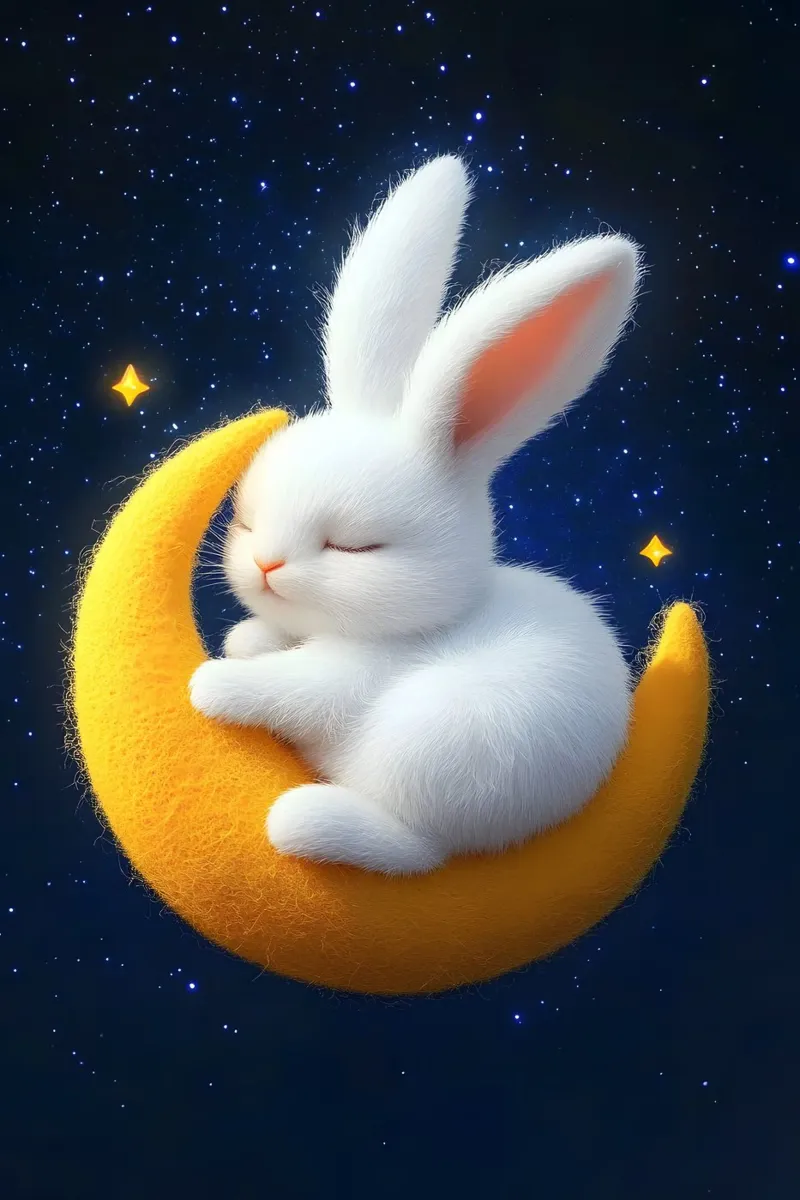 Chiaro di luna e coniglietti pellicola backlit da M-Ulrich-Digital Art