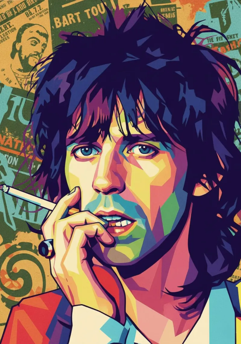 Keith Richards - Rolling Stones pellicola backlit da Hantamrata