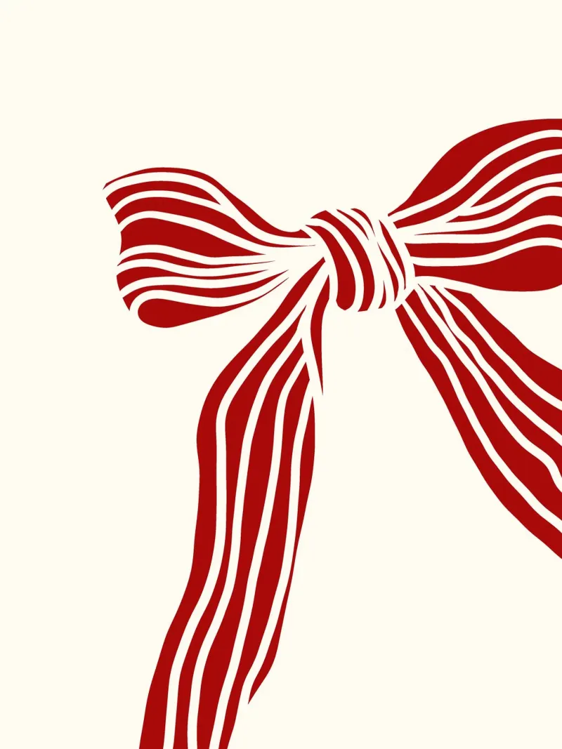Red bow on white plexiglass da TijanaArtStudio88