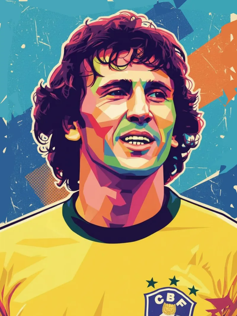 Ritratto pop art di Zico carta hahnemühle da Hantamrata