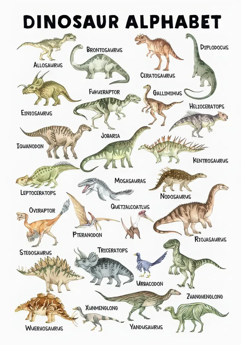 Alfabeto di DinoSAurus 1.3 alluminio dibond da Panait Ivascu