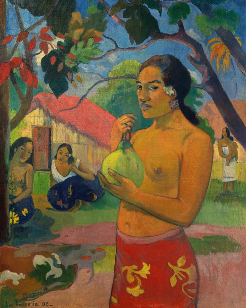 Paul Gauguin - Donna con un frutto in mano pellicola backlit da Timeless Artworks