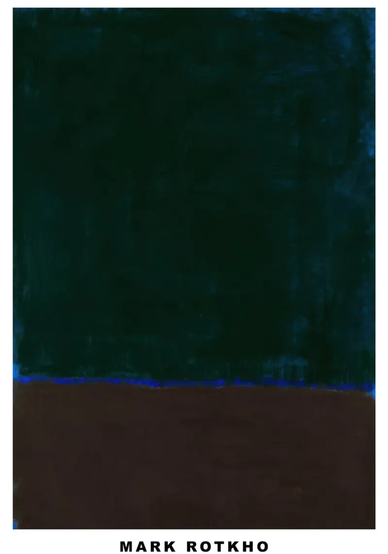 Mark Rotkho Mark Rothko Marrone e nero su blu alluminio dibond da mitoma andreas
