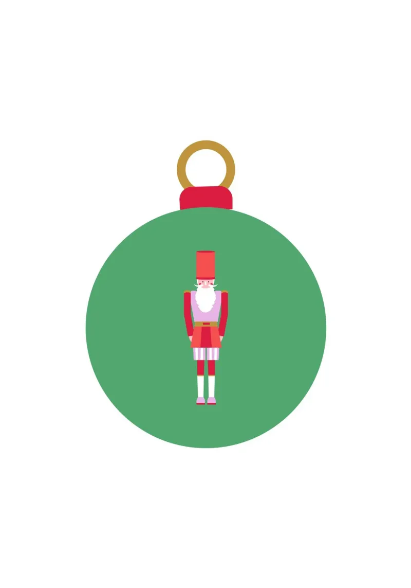 Weihnachtskugel Nussknacker Hahnemühle von janamossmann