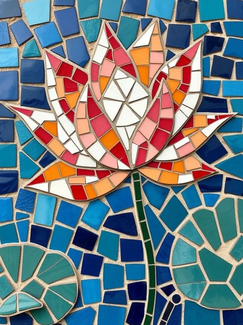 Il fiore della serenità: Un mosaico di tranquillità pellicola backlit da Artistic-shop
