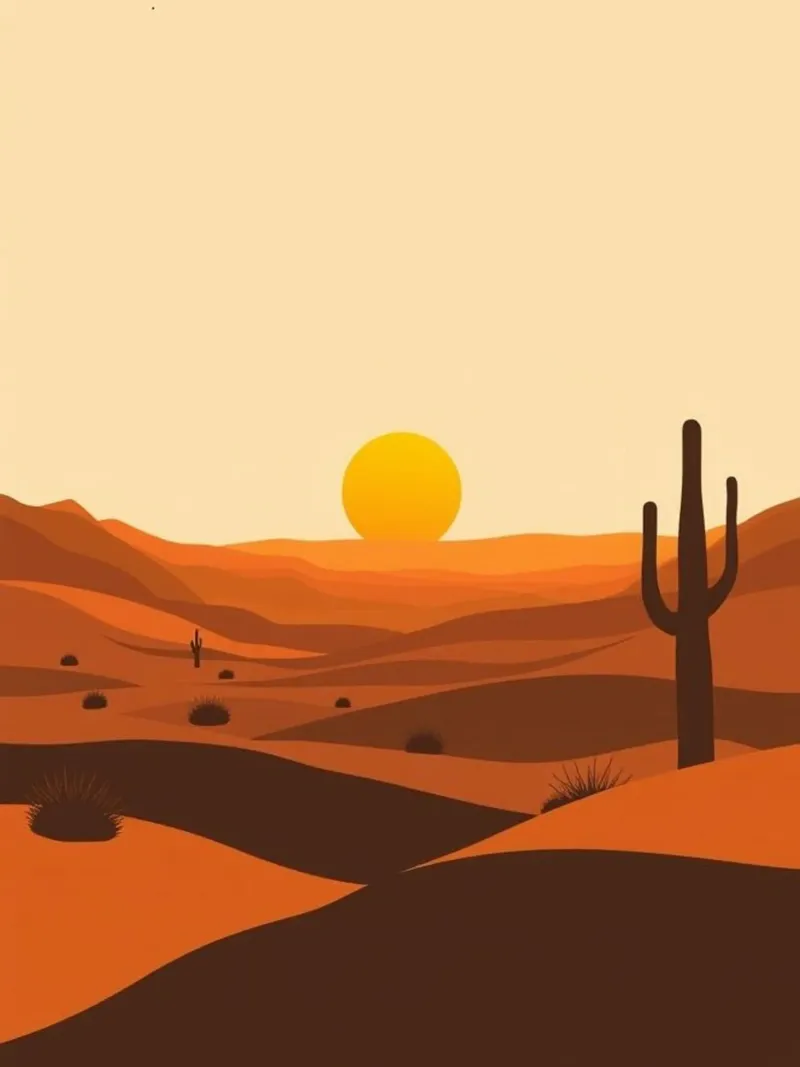 Paisaje minimalista de atardeceres desérticos metacrilato de Artistic-shop
