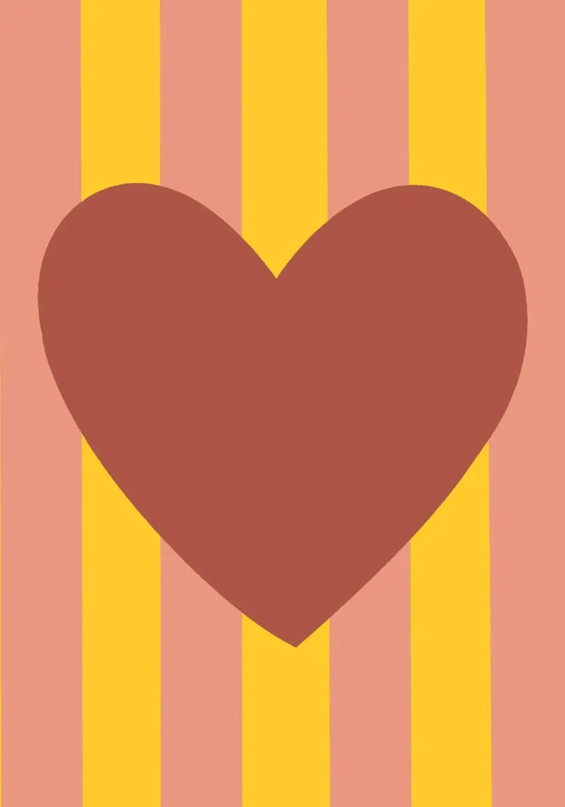 Cuore marrone alluminio dibond da Art House