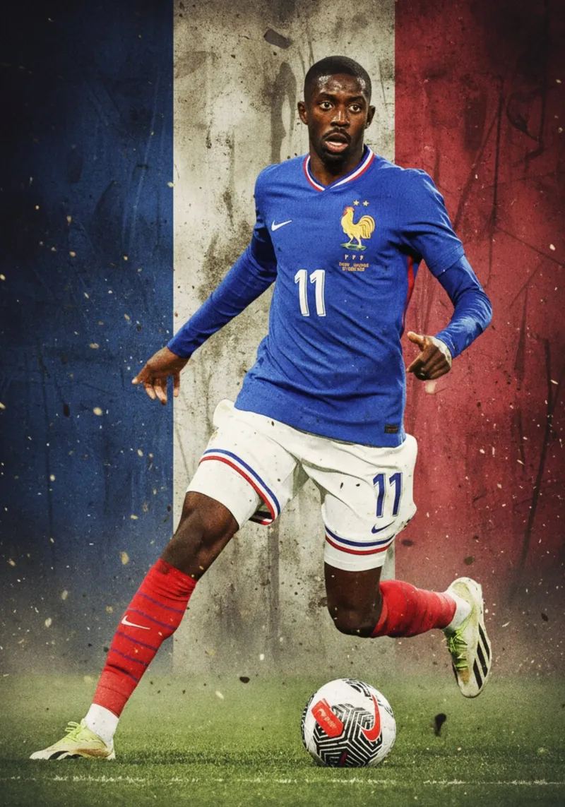 Ousmane Dembele - Francia pellicola backlit da Lembayung art