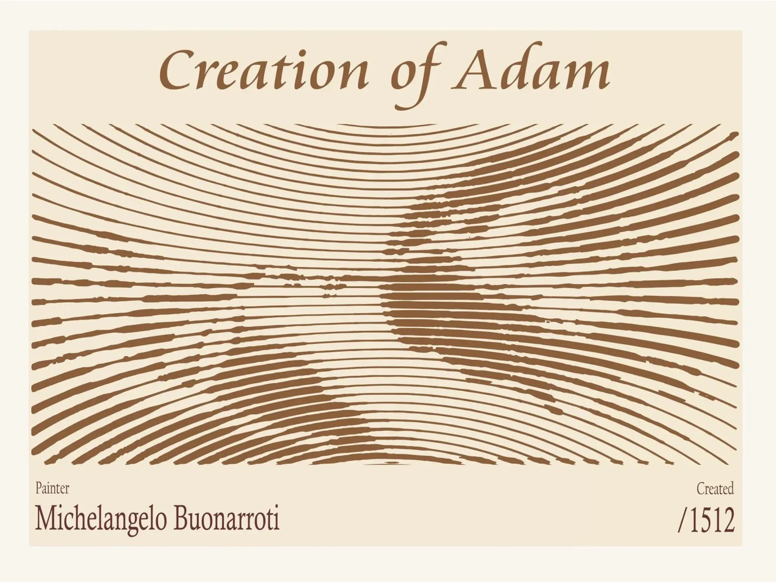 Creazione di Adamo - Michelangelo Buonarroti pellicola backlit da Doa Project
