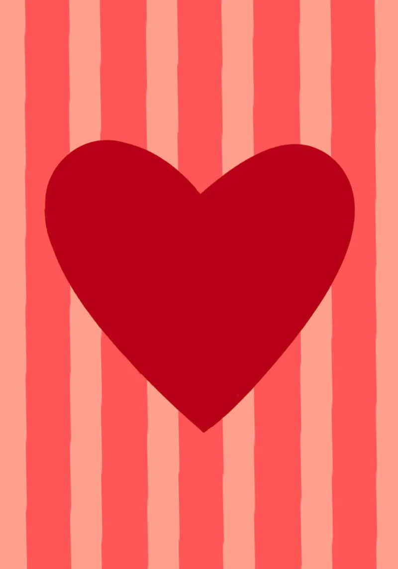 Cuore rosso 03 alluminio dibond da Art House