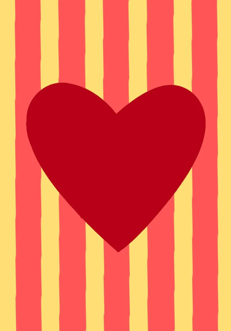 Cuore rosso 04 alluminio dibond da Art House
