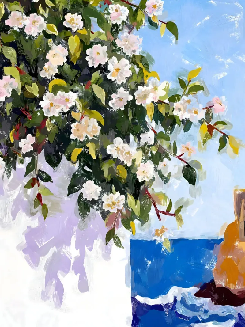 Dove i fiori incontrano il mare carta hahnemühle da 83oranges