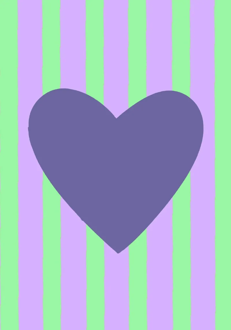Cuore viola 02 alluminio dibond da Art House