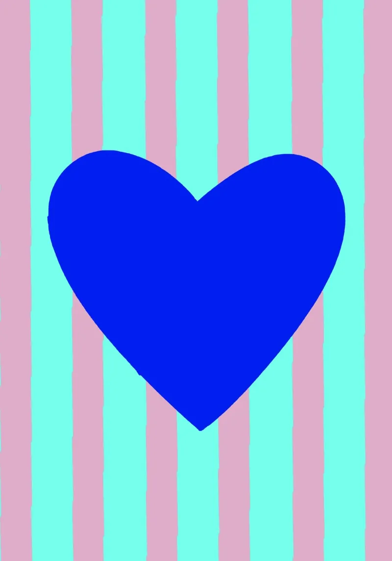 Cuore blu 02 alluminio dibond da Art House