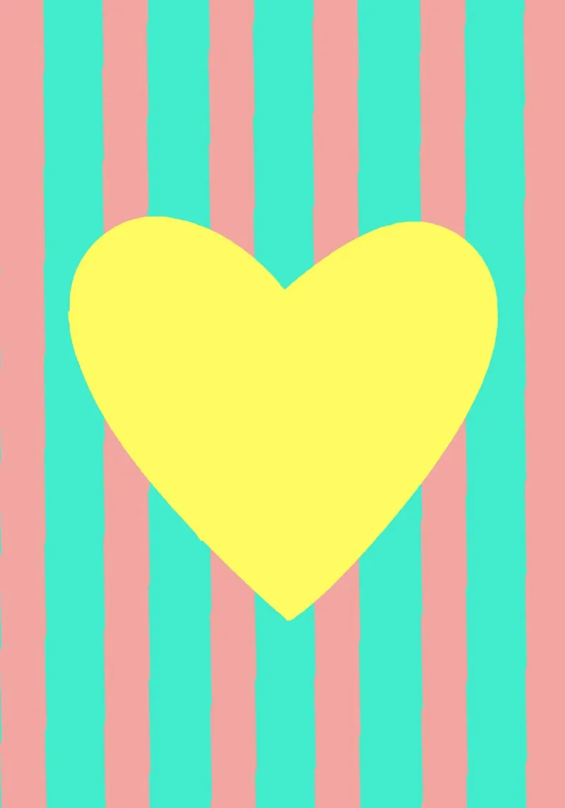 Cuore giallo 04 alluminio dibond da Art House