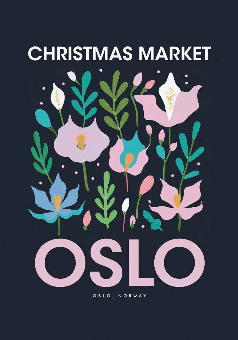 Poster natalizio di Oslo pellicola backlit da ORION