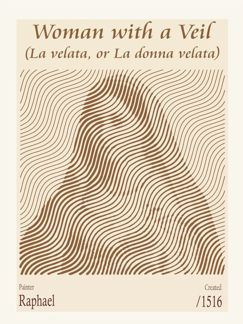 Frau mit Schleier (La velata, oder Die verschleierte Frau) - Raffael Hahnemühle von Doa Project